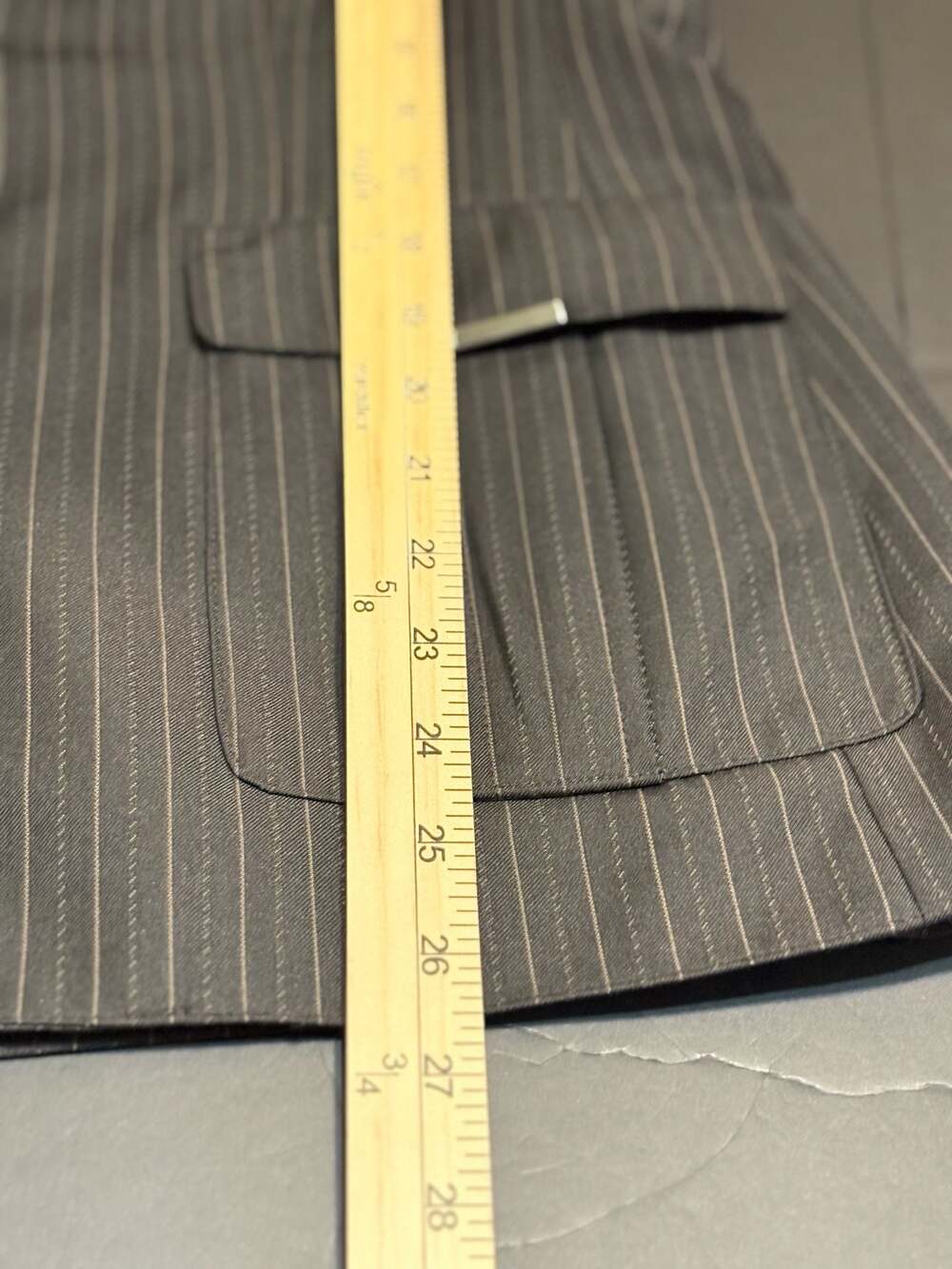Kasper Women's One-Button Pinstripe Blazer Black Size 10 - Picture 6 of 10